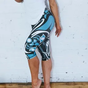 Wolf & Salmon Teal - Capri Legging