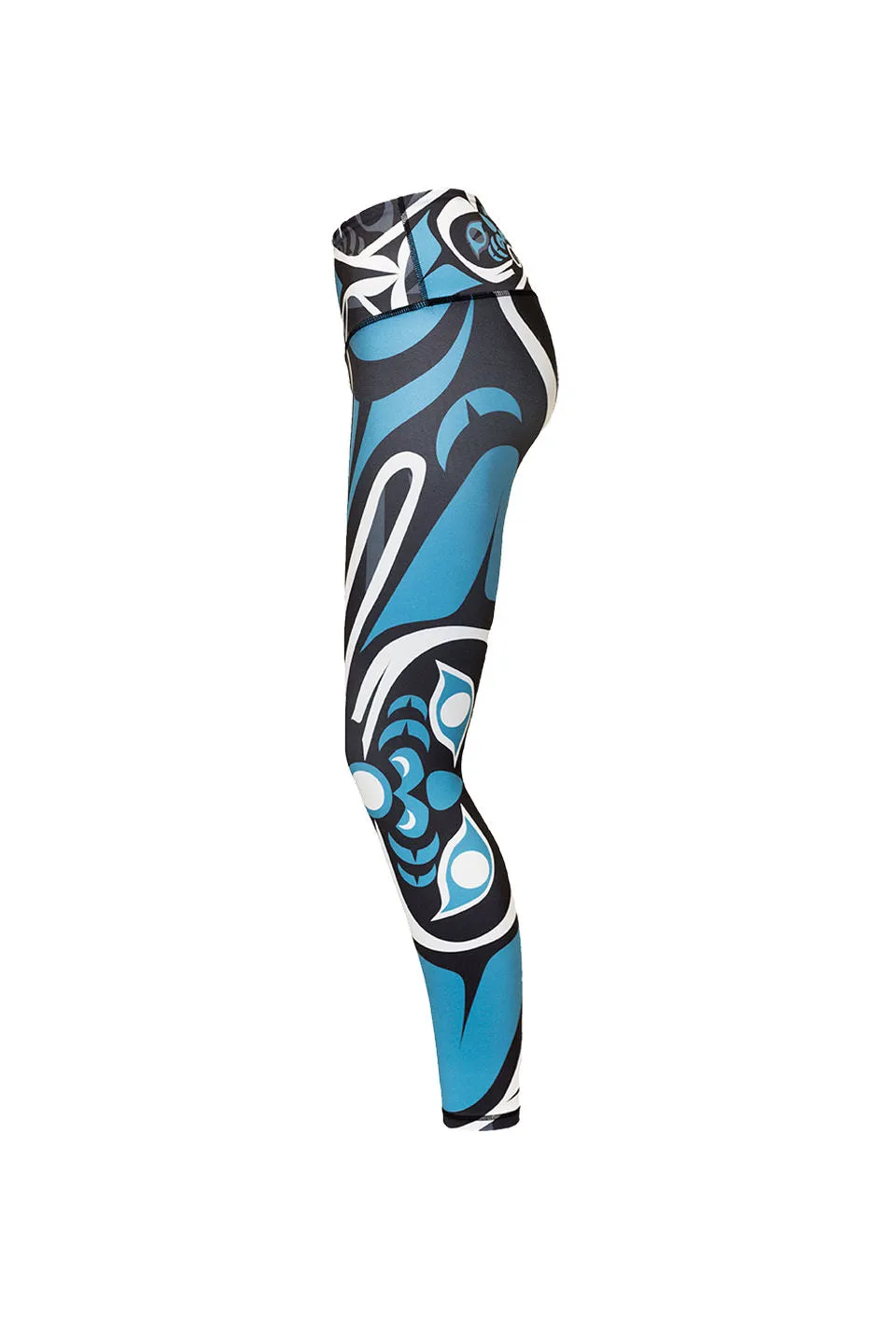Wolf & Salmon Teal - Full Length Legging