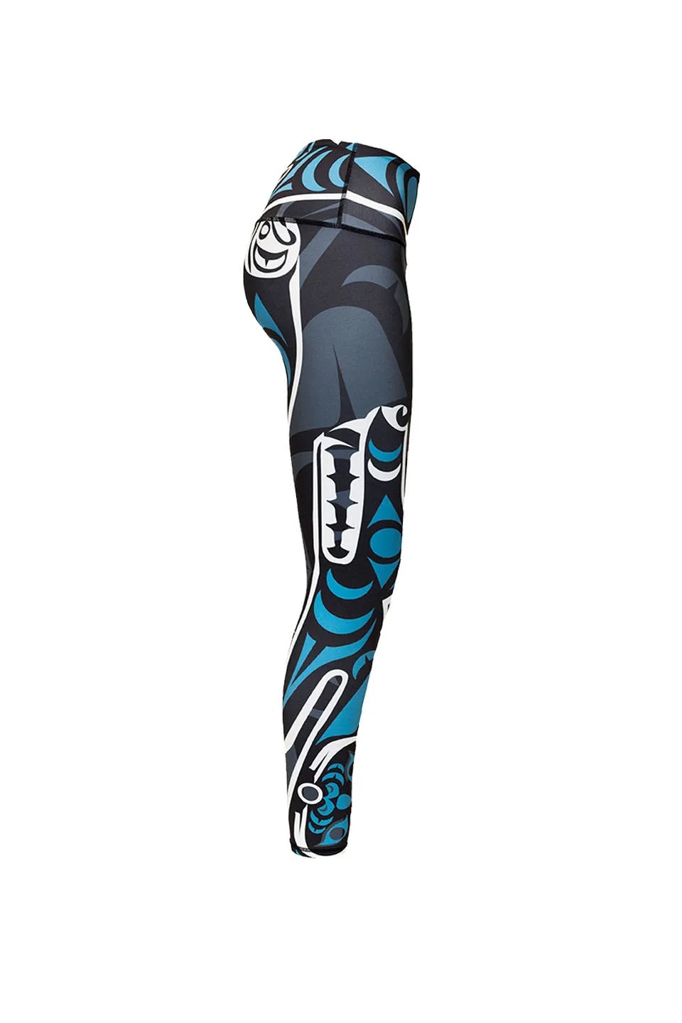 Wolf & Salmon Teal - Full Length Legging
