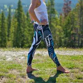 Wolf & Salmon Teal - Full Length Legging