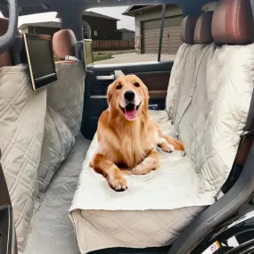 X-Large Car Seat Cover For Dogs and Pets 56"W Taupe