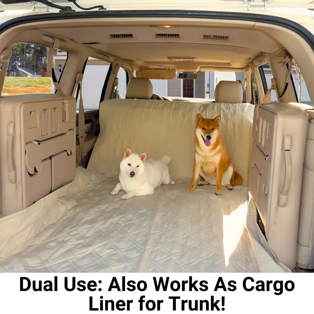 X-Large Car Seat Cover For Dogs and Pets 56"W Taupe