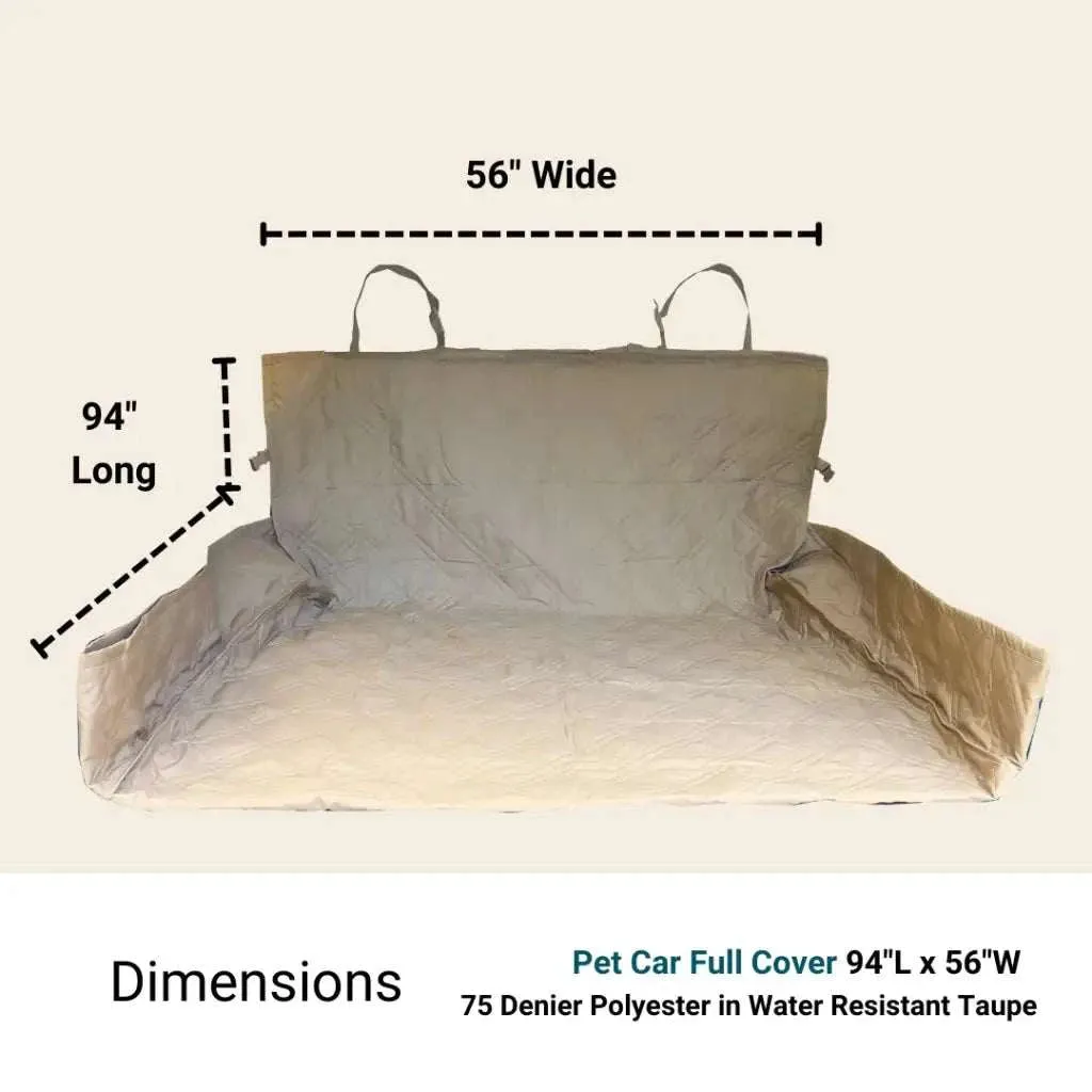 X-Large Car Seat Cover For Dogs and Pets 56"W Taupe