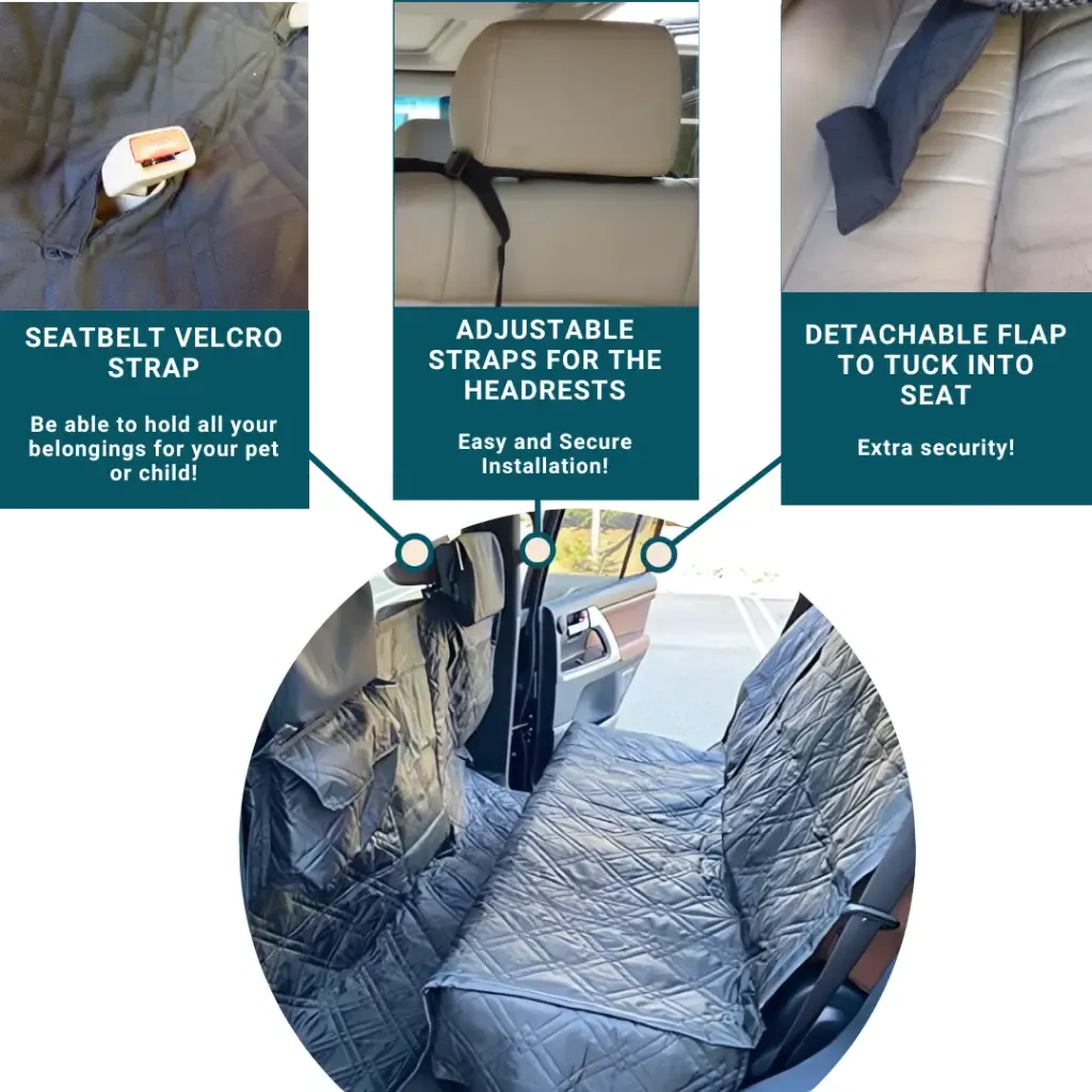 XX-Large Pet Seat Cover For Truck, Van or Large SUV 62"W Black