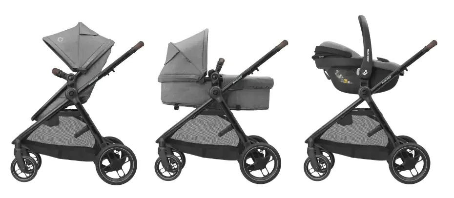 Zelia S Trio Stroller Dark Grey
